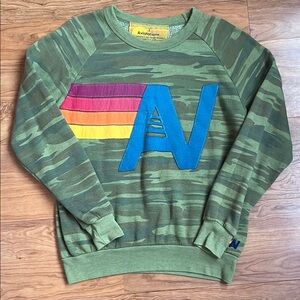 Aviator Nation Green Camo Sweater